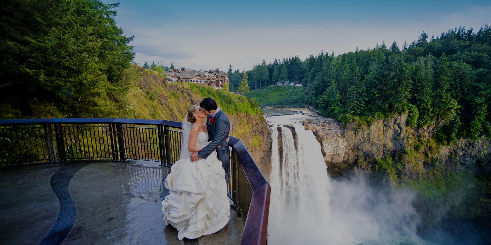 kiss over Snoqualmie falls